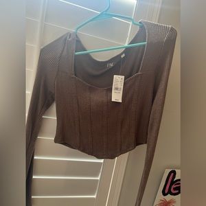 Pacsun cropped brown sweater!